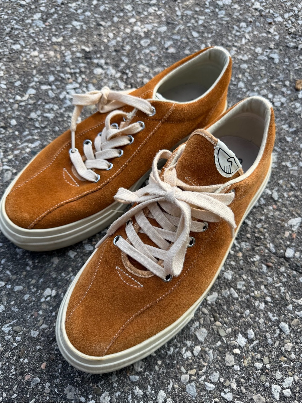 Stepney Workers Club S.W.C. Suede Sneakers | Camel Brown | Size 42
